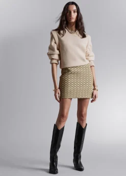 Store Tekstureret Mini-Nederdel Kvinder Nederdele