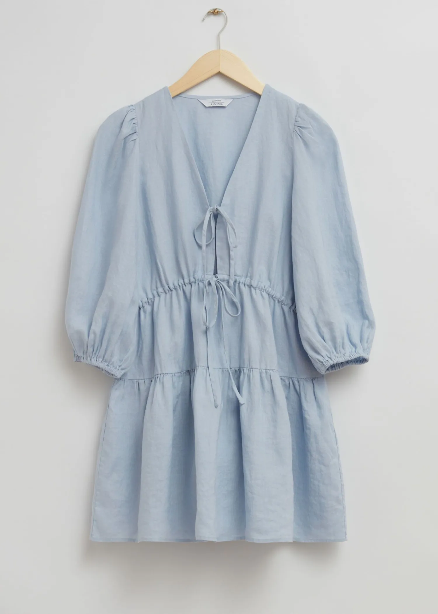 Store Tie-Front Mini Kjole Kvinder Kjoler