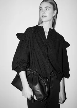 Sale Tote I Laeder Med Snoretraek Kvinder Tasker