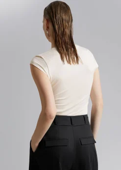 Clearance T-Shirt Med Rynket Som Kvinder Toppe