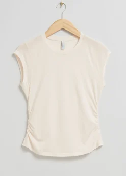 Clearance T-Shirt Med Rynket Som Kvinder Toppe