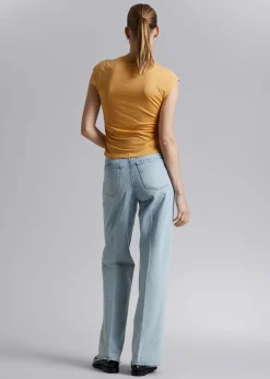 Flash Sale T-Shirt Med Rynket Som Kvinder Toppe