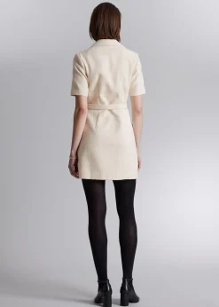 Shop Tweed Minikjole Med Baelte Kvinder Kjoler