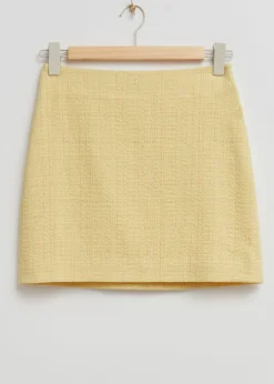 Best Tweed-Mininederdel Med Hoj Talje Kvinder Nederdele