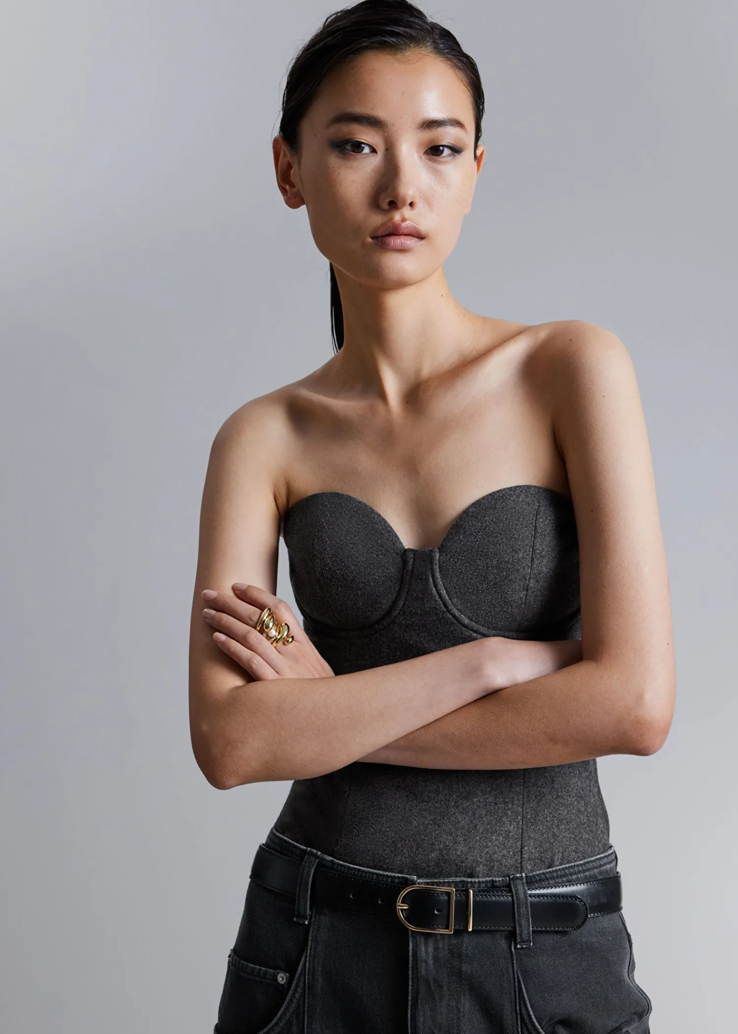 Flash Sale Uld Korset Top Kvinder Sæt Og Dragter