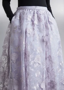 Outlet Voluminos Blomstret Midi-Nederdel Kvinder Nederdele