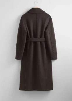 Cheap Voluminos Uldfrakke Med Baelte Kvinder Frakker & Jakker