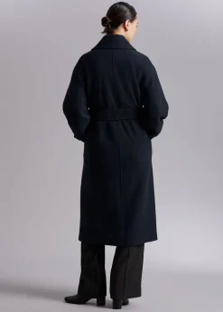 Cheap Voluminos Uldfrakke Med Baelte Kvinder Frakker & Jakker