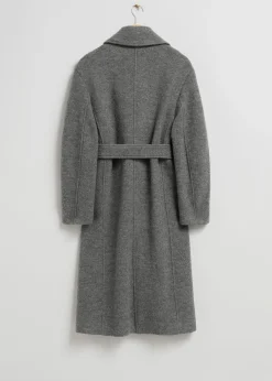 Shop Voluminos Uldfrakke Med Baelte Kvinder Frakker & Jakker