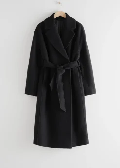 Best Voluminos Uldfrakke Med Baelte Kvinder Frakker & Jakker