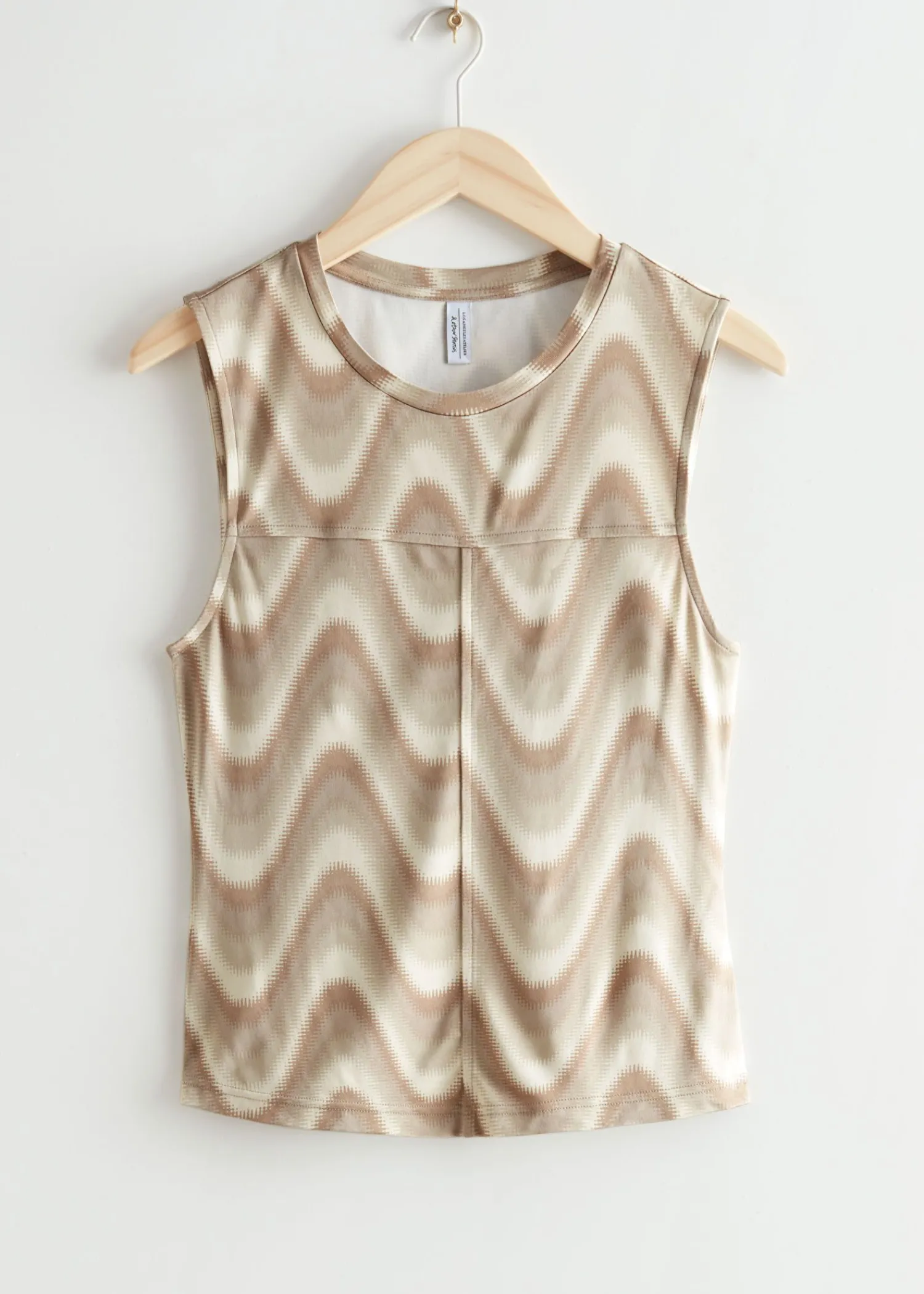 Flash Sale Wave Print Top Kvinder Toppe